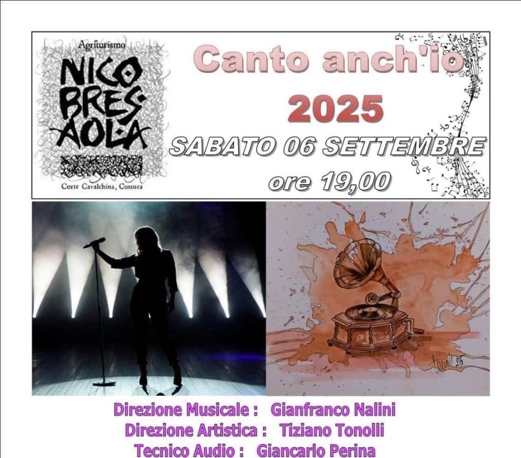 Il 6 settembre “Canto anch’io” apre a Custoza l’evento annuale di Tiziano&nbsp;Tonolli
