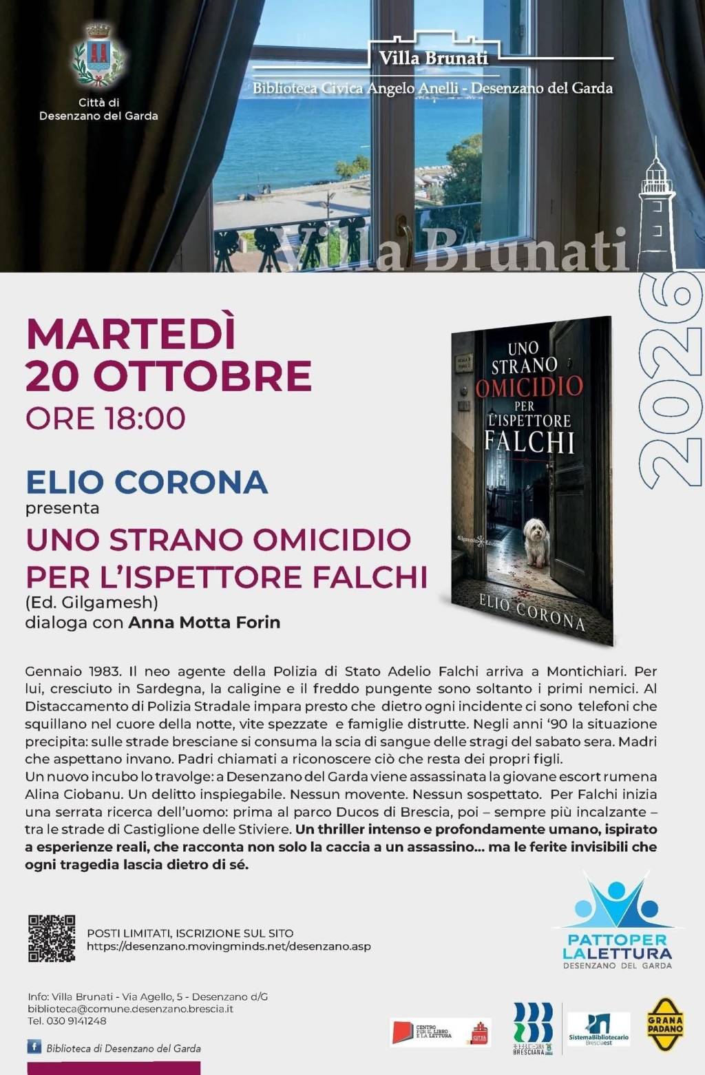 “Uno strano omicidio per l’ispettore Falchi”. Un giallo a Desenzano del Garda, scritto da Elio&nbsp;Corona